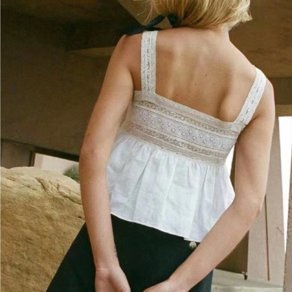 Doen Beaux top in white salt size M - Picture 3 of 8